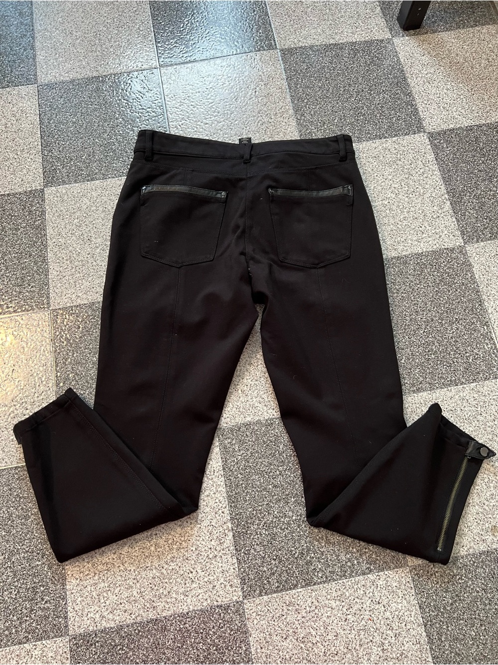 White House Black Market Women's Black Ankle Zip Skinny Pants Size 8R - Picture 3 of 9